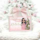 SOLVENT PRINTED TREAT BOX LABEL - MAKE UP DOLLY