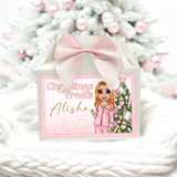 SOLVENT PRINTED TREAT BOX LABEL - MAKE UP DOLLY