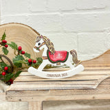 UV DTF DECAL - ROCKING HORSE - RED