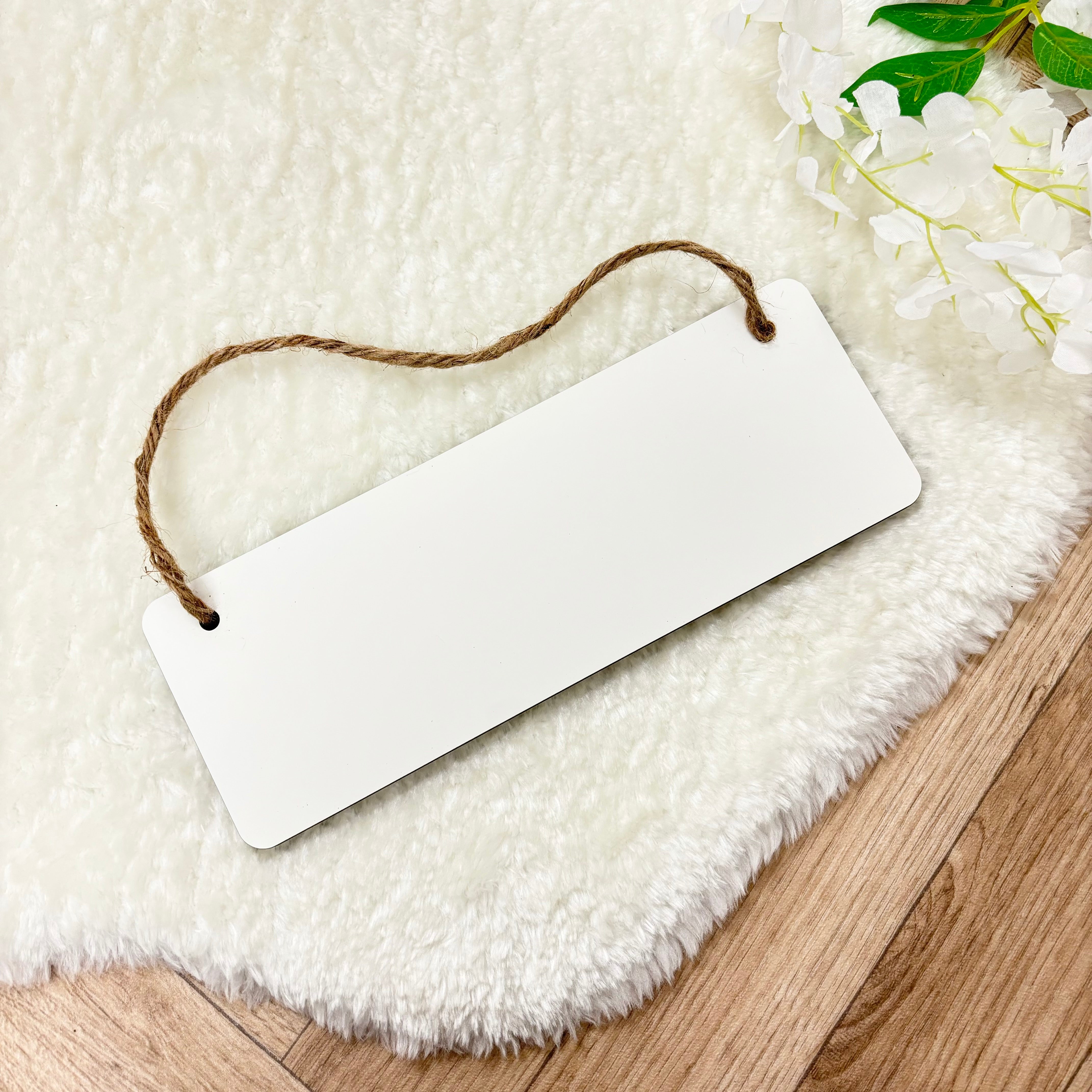 Plaques With Ropes 28CM x 10CM MDF HANGING PLAQUE & ROPE (SUITABLE FOR SUBLIMATION ...