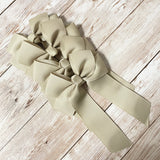 4’’ HAIR BOW - OLIVE GREY