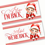 PRINTED BANNER - CANDY CANE ELF