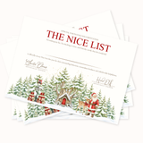 PRINTED RANGE - A4 NICE LIST - NORTH POLE VILLAGE
