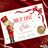 PRINTED RANGE - A4 NICE LIST - NUTCRACKER BOY (VARIOUS HAIR COLOURS/SKIN TONES) (Copy)