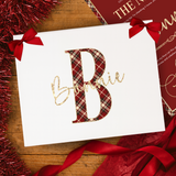 CUSTOM UV-DTF DECAL - GLITTER TARTAN LETTER