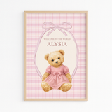 CUSTOM A3 PRINT - THE HERITAGE BEAR - PINK