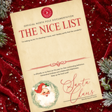 PRINTED RANGE - A4 NICE LIST CERTIFICATE - TRADITIONAL SANTA WREATH
