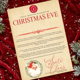 PRINTED RANGE - A4 CHRISTMAS EVE LETTER - TRADITIONAL SANTA WREATH