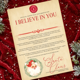 PRINTED RANGE - A4 I BELIEVE IN YOU- TRADITIONAL SANTA WREATH