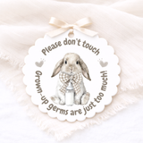 UV-DTF DECAL - GROWN UP GERMS BUNNY - NEUTRAL