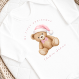 CUSTOM DTF TRANSFER: CHRISTMAS - PINK TEDDY