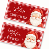 PRINTED BANNER - GINGHAM SANTA