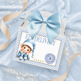 PRINTED RANGE - TREAT BOX TOPPER - ELF ARRIVAL - GLITTER EDITION - BLUE