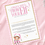PRINTED RANGE - A4 ELF ARRIVAL - GLITTER EDITION - PINK