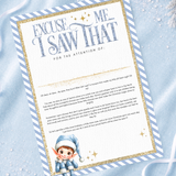 PRINTED RANGE - A4 ELF EXCUSE ME - GLITTER EDITION - BLUE