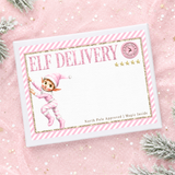 PRINTED RANGE - MAGNETIC BOX TOPPER - ELF ARRIVAL - GLITTER EDITION - PINK