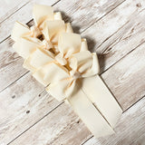 4’’ HAIR BOW - BEIGE