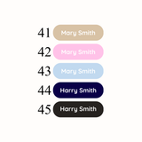 NAME LABELS - 45 DESIGN OPTIONS (IRON ON OR ADHESIVE)