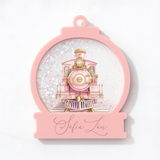ACRYLIC - SHAKER SNOWGLOBE (4 PIECE BAUBLE) - PINK