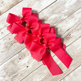 4’’ HAIR BOW - HOT RED