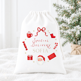 CUSTOM DTF TRANSFER: CHRISTMAS - SPECIAL DELIVERY WREATH - RED