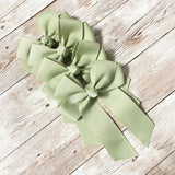 4’’ HAIR BOW - SPRING MOSS