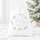 CUSTOM DTF TRANSFER: CHRISTMAS - SPECIAL DELIVERY WREATH - BLUE