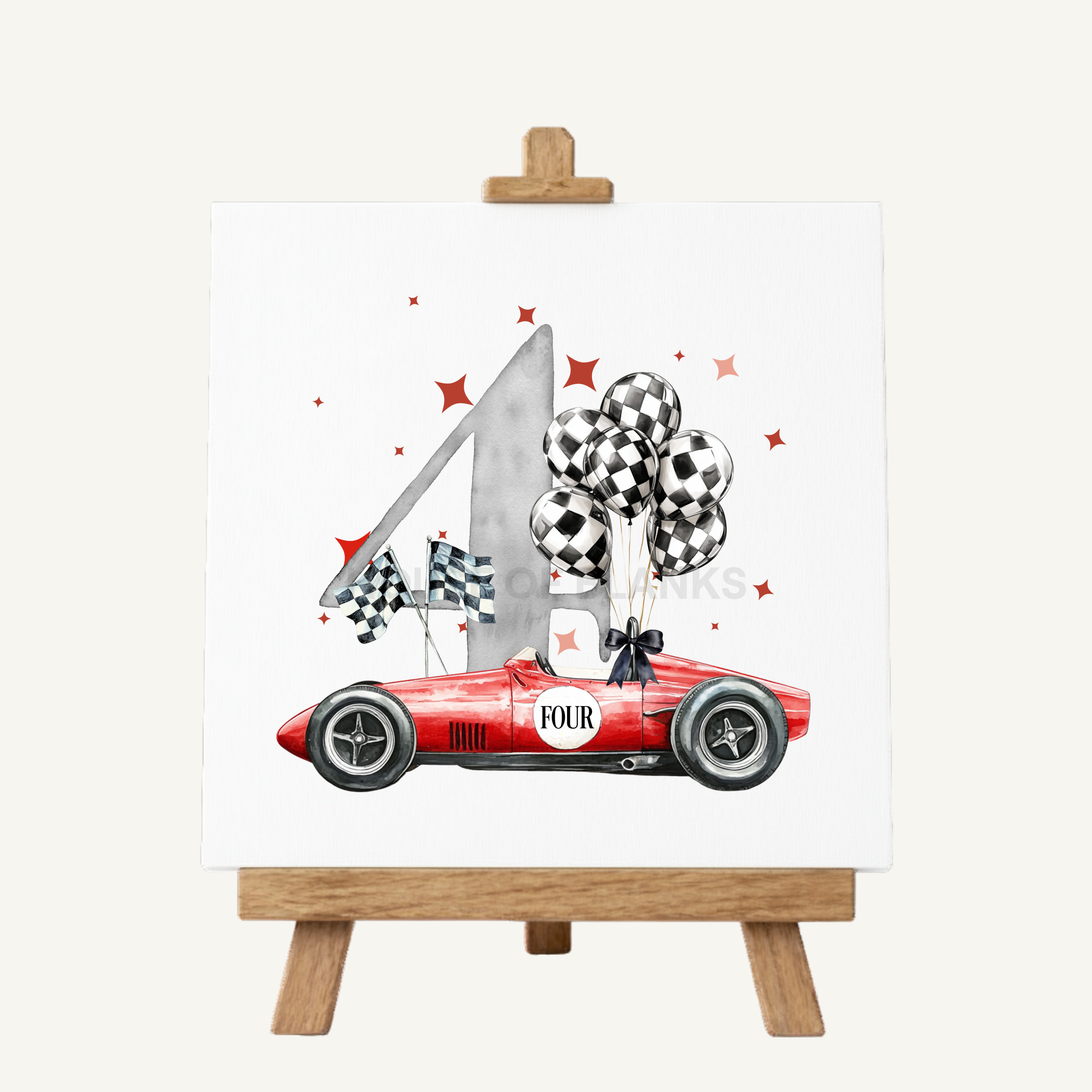 DTF TRANSFER - RED RACE CAR