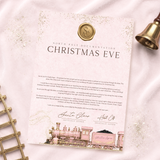 PRINTED RANGE - A4 CHRISTMAS EVE LETTER - NORTH POLE EXPRESS - PINK