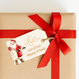 CUSTOM UV-DTF DECAL - GIFT TAG - SANTA & HIS SACK