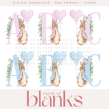 DIGITAL DOWNLOAD: PINK & BLUE FLOPSIES A-Z