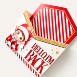 PRINTED ENVELOPE BOX - ELF I'M BACK - GLITTER EDITION - RED