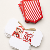 PRINTED ENVELOPE BOX - ELF I'M BACK - GLITTER EDITION - RED