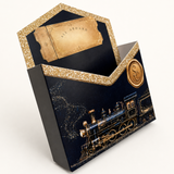 PRINTED ENVELOPE BOX - NORTH POLE EXPRESS - NAVY
