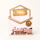 PRINTED ENVELOPE BOX - NORTH POLE EXPRESS - PINK