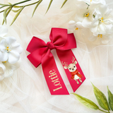 DTF TRANSFER - PACK OF 3 - FOR BOWS - RED REINDEER
