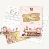 PRINTED RANGE - CHRISTMAS STORY - NORTH POLE EXPRESS & GOLDEN TICKET - PINK