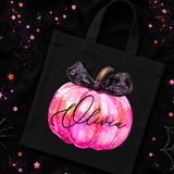 CUSTOM DTF TRANSFER - HALLOWEEN - PINK NEON PUMPKIN