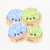 ACRYLIC - LITTLE DUMPLIN' - WHITE OR CLEAR OR SUB COATED