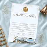 PRINTED RANGE - A4 MAGICAL NOTE - NORTH POLE EXPRESS - PALE BLUE