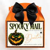 SOLVENT DECAL - TREAT BOX - NEON PUMPKIN - ORANGE & GREEN
