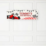 CUSTOM CELEBRATION BANNER  - BIRTHDAY - RED RACER (MUST BE ORDERED SEPARATELY)