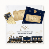 DTF TRANSFER - 40CM CUSHION KIT - CHRISTMAS - NAVY TRAIN