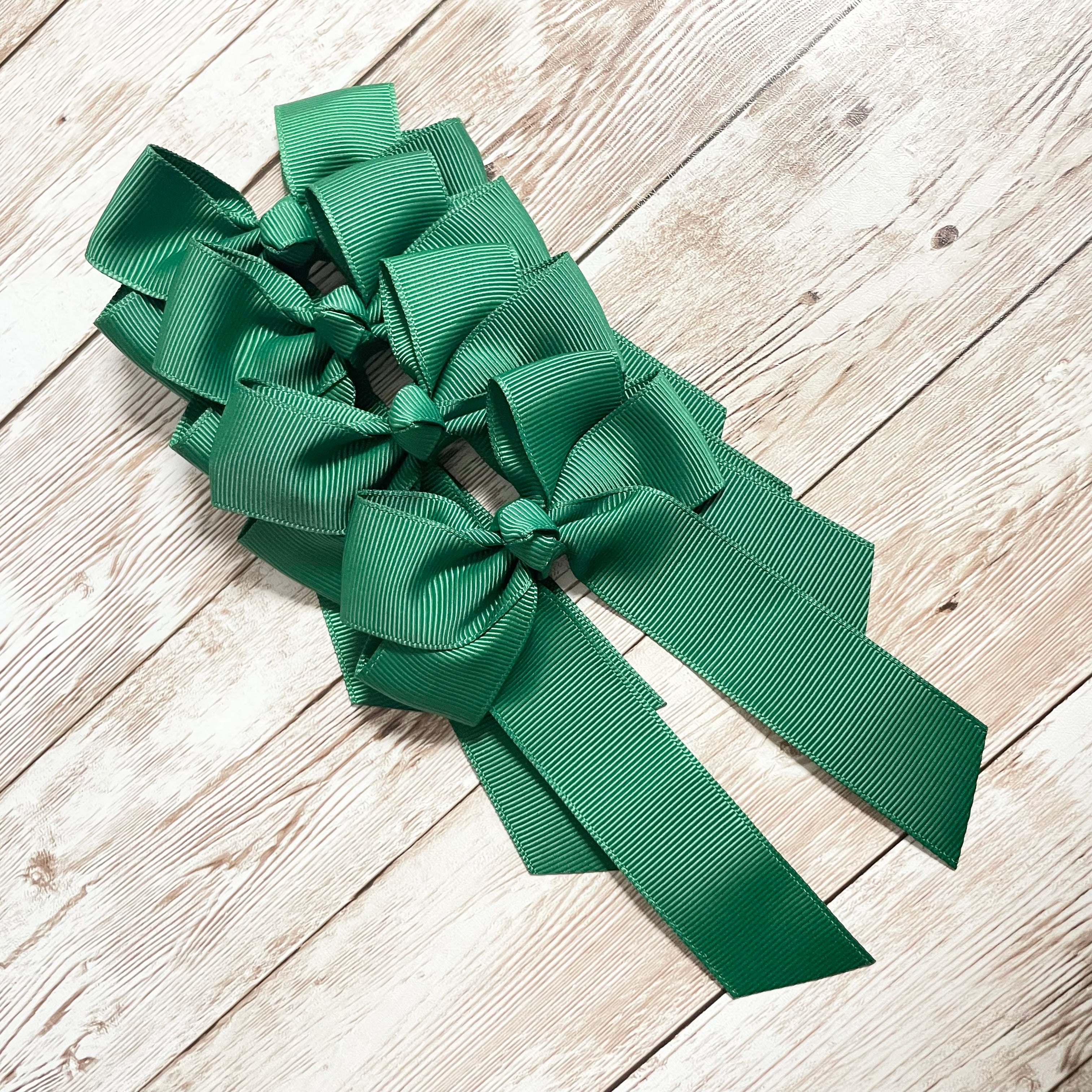 4’’ HAIR BOW - FOREST GREEN