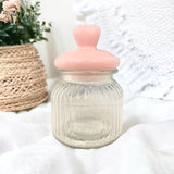 670ML PINK HEART LID JAR