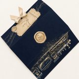 PRINTED MONEY/TICKET WALLET - NORTH POLE EXPRESS - NAVY