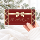 PRINTED CHOCOLATE WRAPPER - CHRISTMAS - SIGNATURE TARTAN