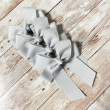 4’’ HAIR BOW - SHELL GREY