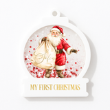 ACRYLIC - SHAKER SNOWGLOBE (4 PIECE BAUBLE) - WHITE