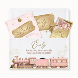 DTF TRANSFER - 40CM CUSHION KIT - CHRISTMAS - PINK TRAIN